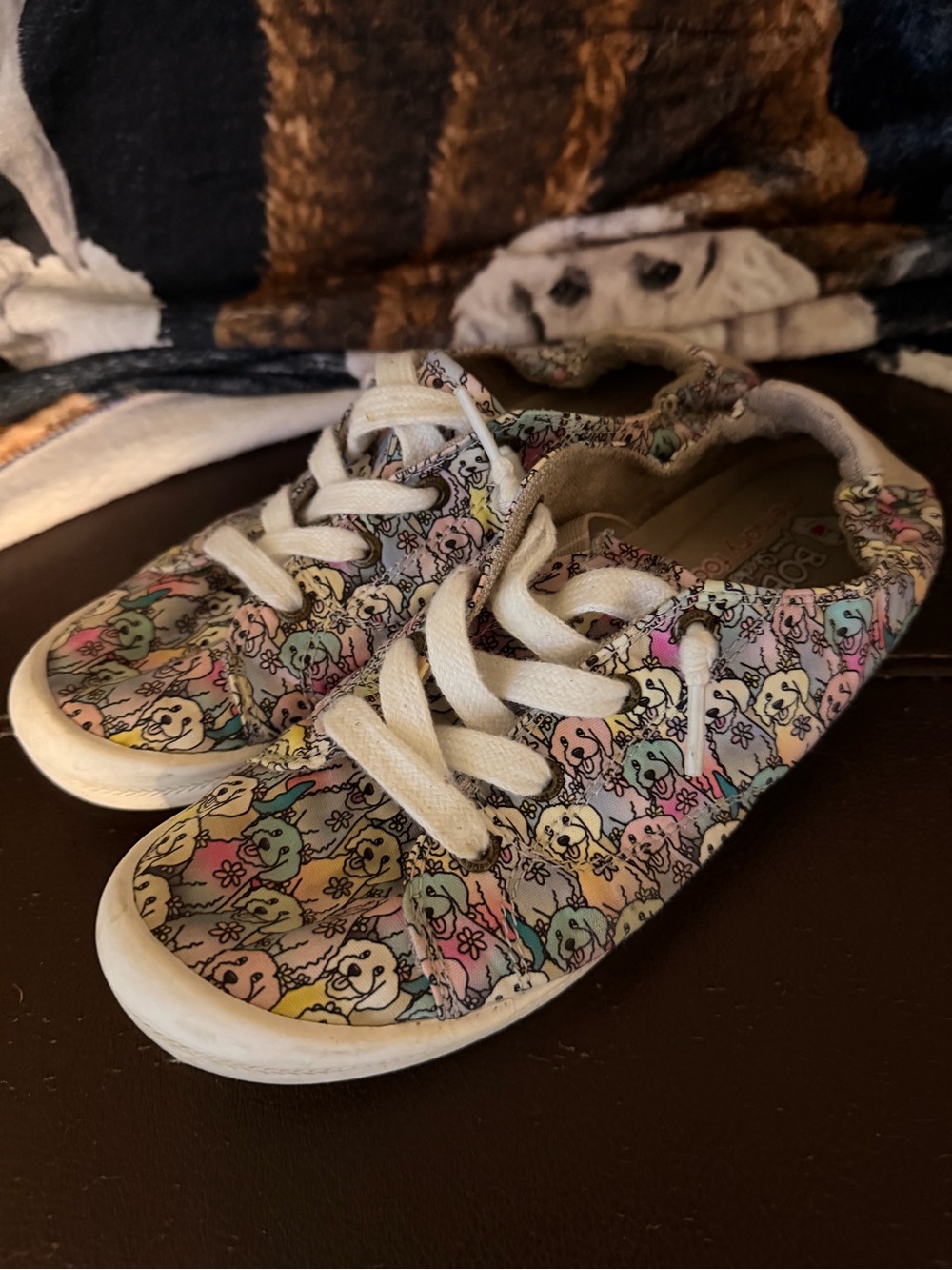 BOBS from Skechers Pastel Dog Doodle Canvas Sneakers